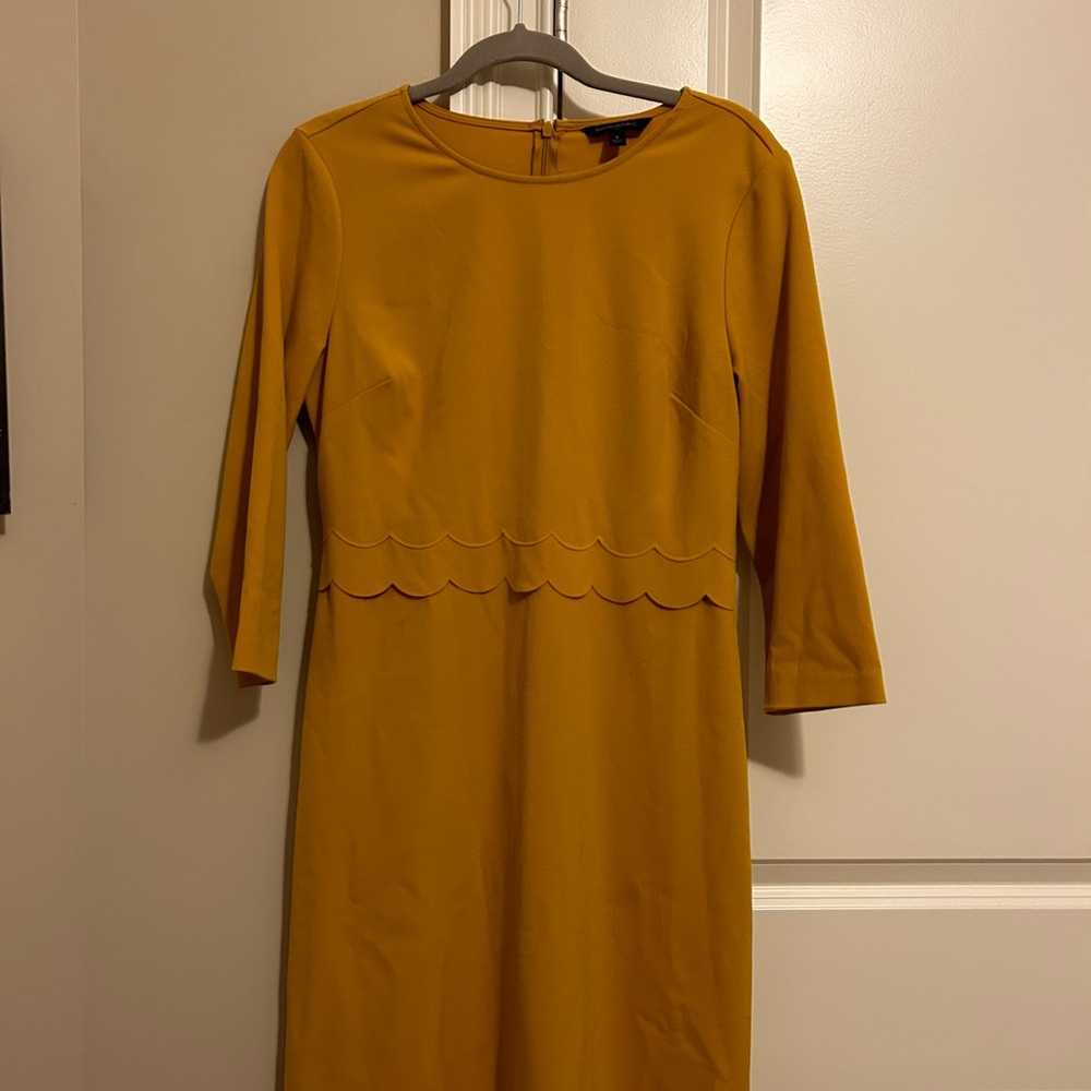 Banana Republic Mustard Long Sleeve Dress